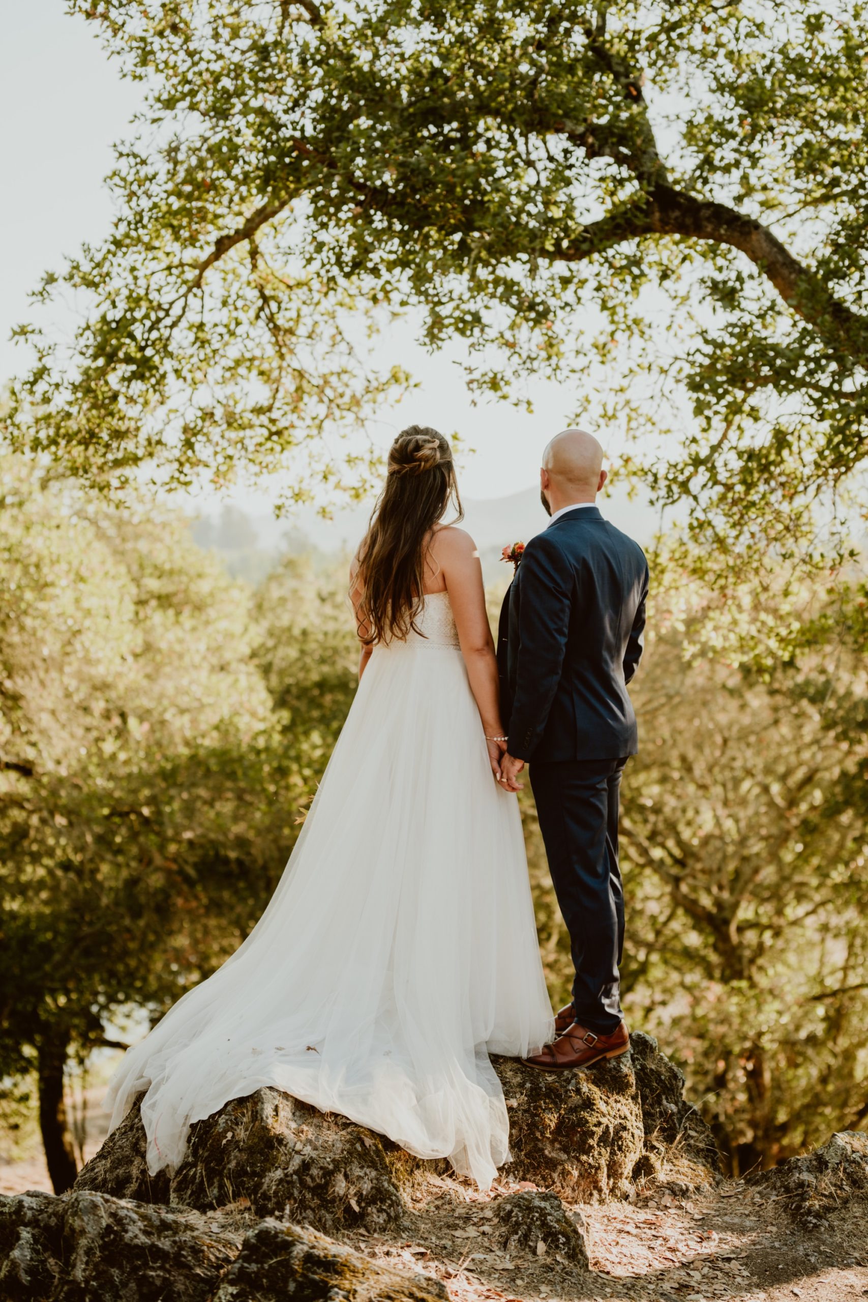 If you're currently grappling with making a Plan B or even Plan C because of covid, this backyard elopement in wine country will help give you some inspo!