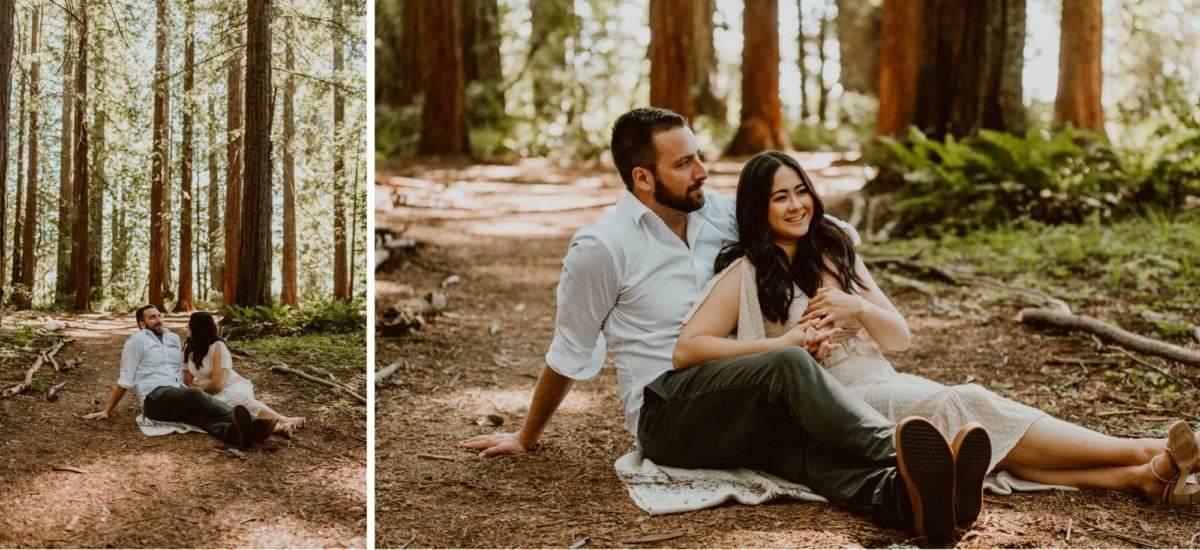 Read this post to see what the magic love this couple had during their redwood engagement session was like.