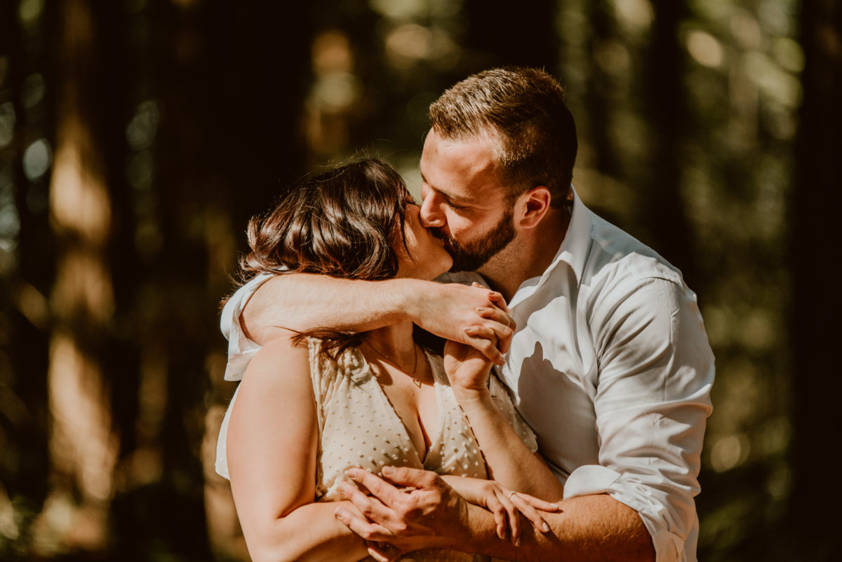 Read this post to see what the magic love this couple had during their redwood engagement session was like.