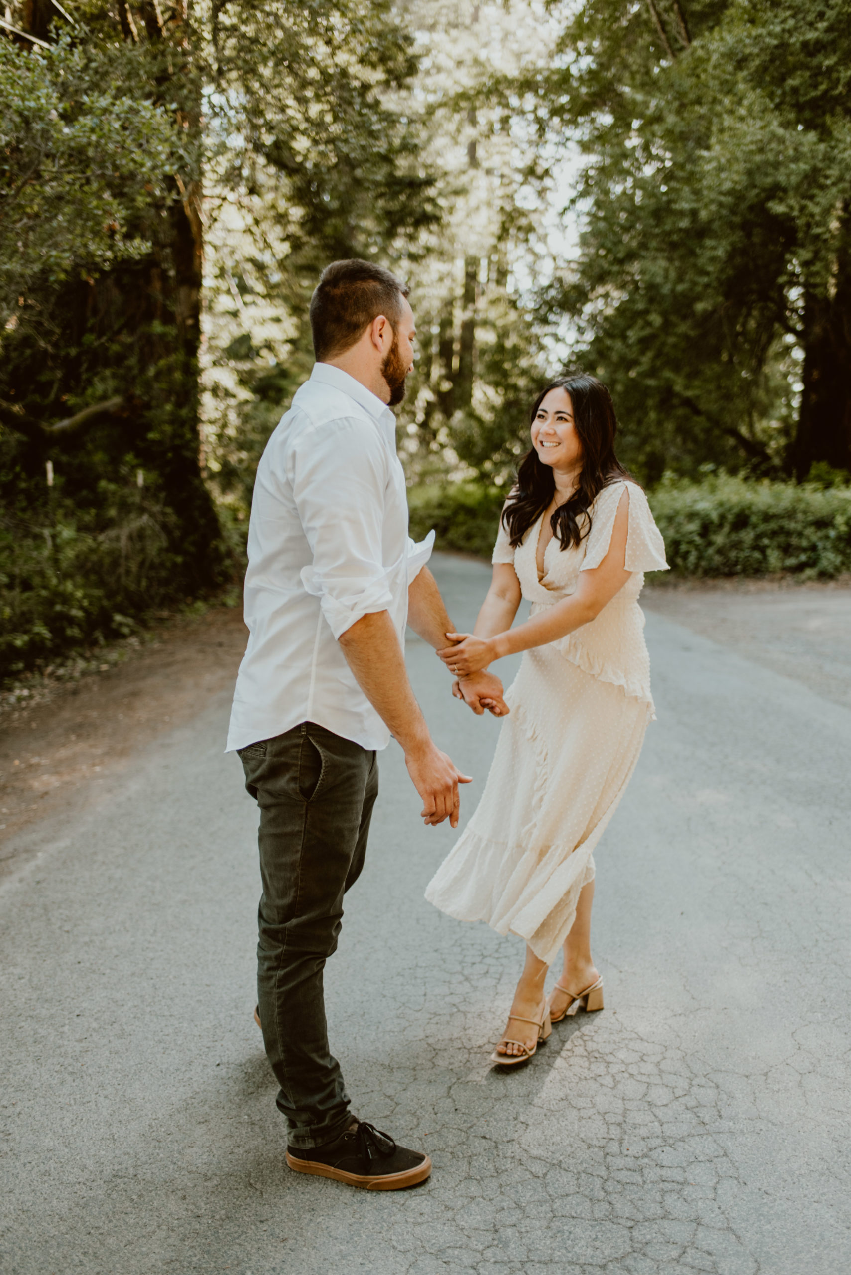 Feel like because you've never had pro photos taken, you'll be terrible at taking them? These two said the same. Read this post to see what the result was for this redwood engagement session.